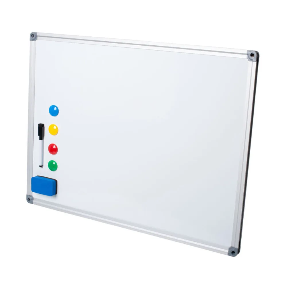 Whiteboard Magnettafel Memoboard, 60 x 45cm, inkl. 4 Magnete, weiß mit Alurahmen – Bild 2