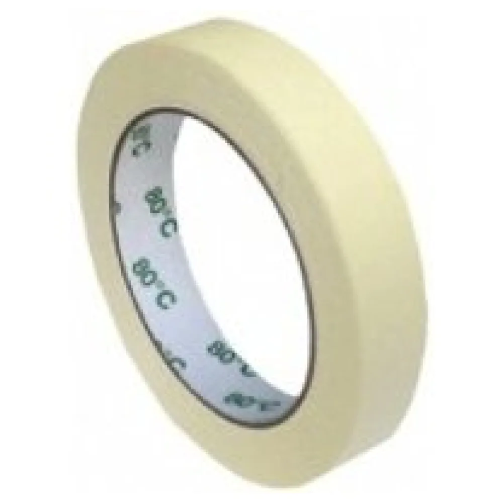 Kreppband Kreppklebeband Montageband PLUS, bis 80° C beige, 19mm x 50m – Bild 3