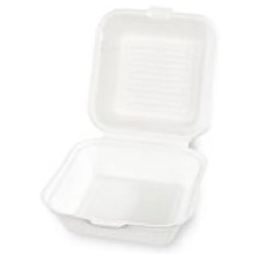 Hamburgerbox Burgerboxen groß 145x133x75mm geschäumt, weiß, 125 Stk. – Bild 3