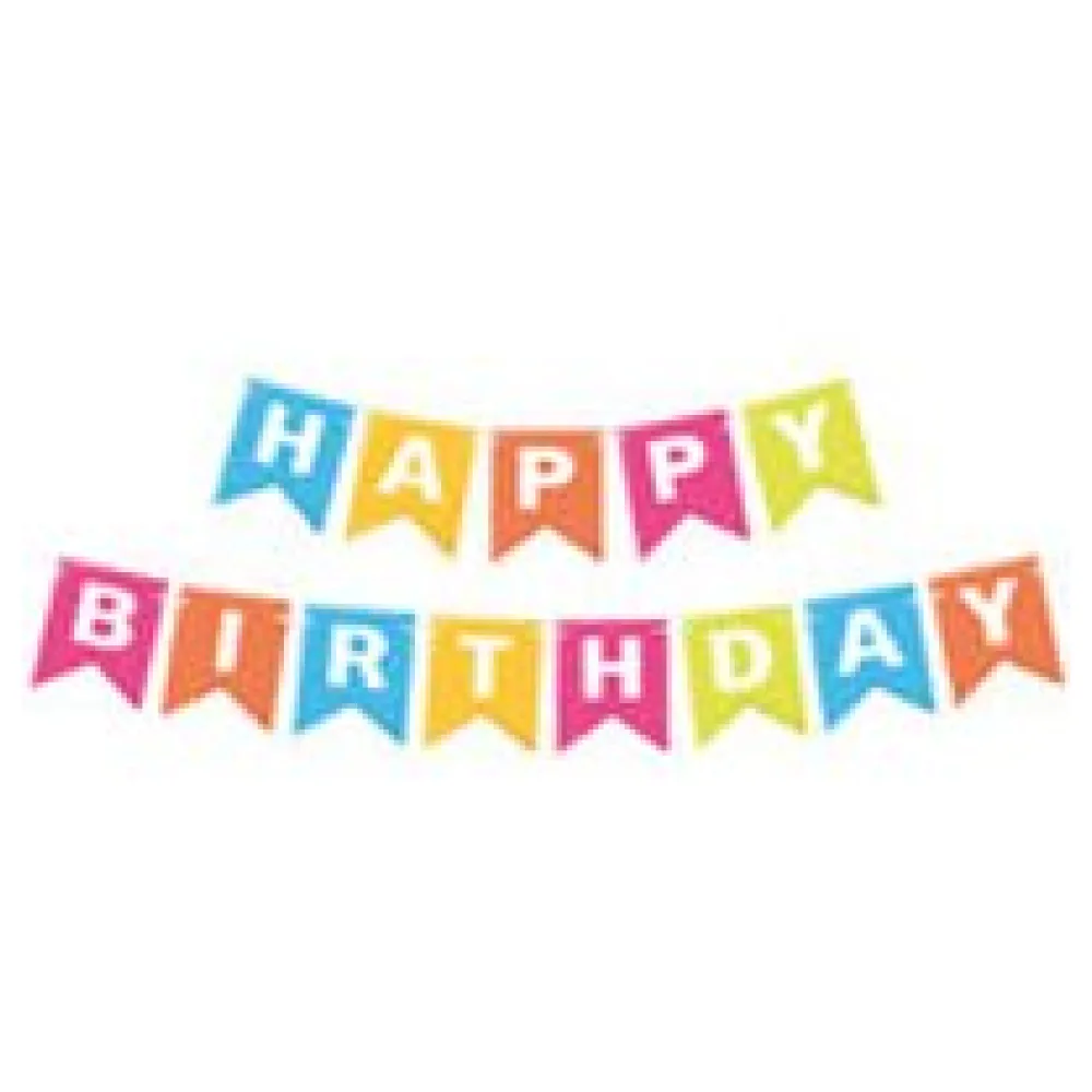 Papiergirlanden Geburtstag HAPPY BIRTHDAY bunt, 16 x 20 cm Buchstaben + 5m Band – Bild 3