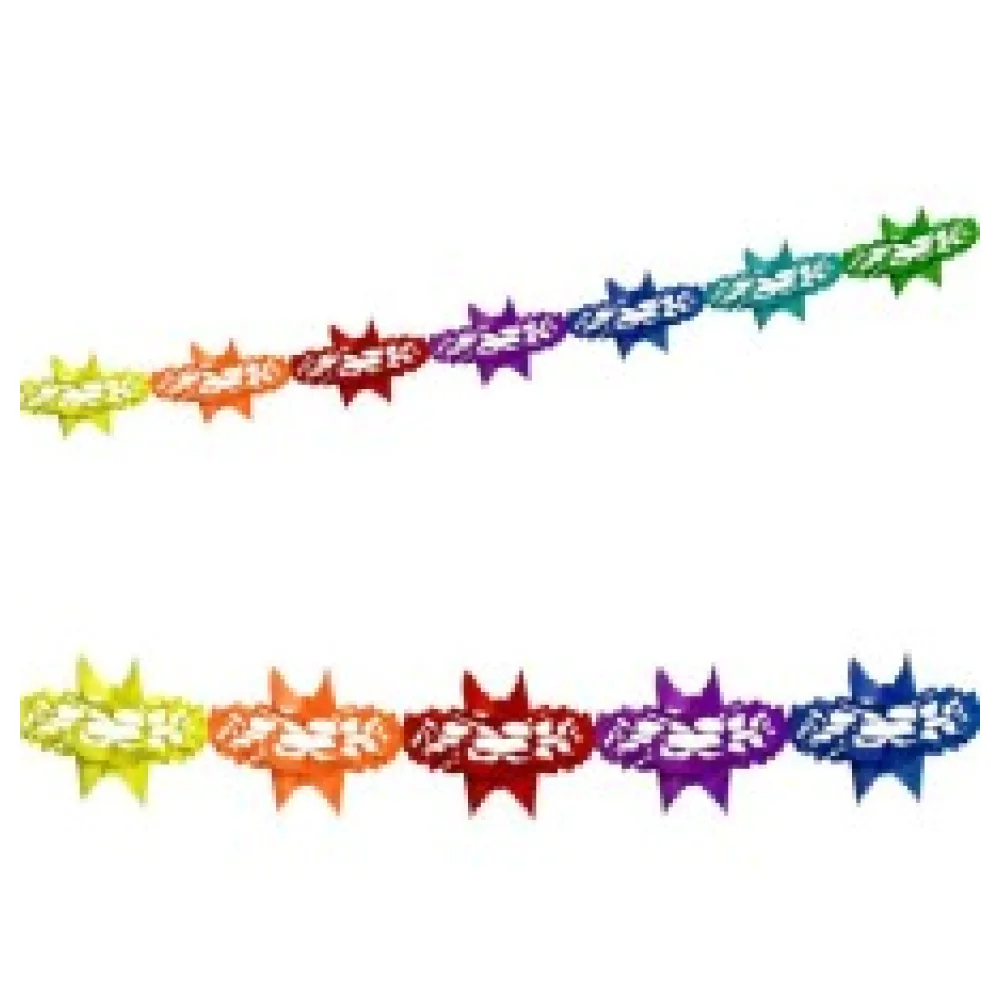Papier-Girlande bunt 4 m x 17 cm