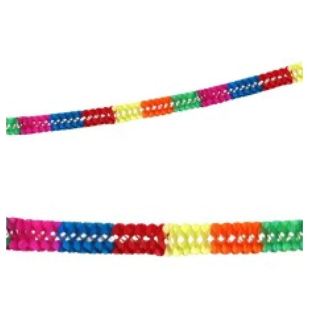 Papier-Girlande multicolor 6 m x 17 cm
