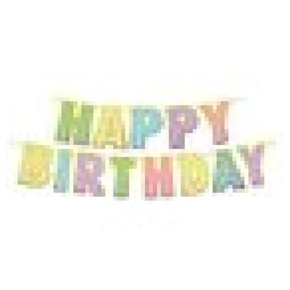 Papiergirlanden Geburtstag HAPPY BIRTHDAY bunt, 16 x 20 cm Buchstaben + 5m Band – Bild 4