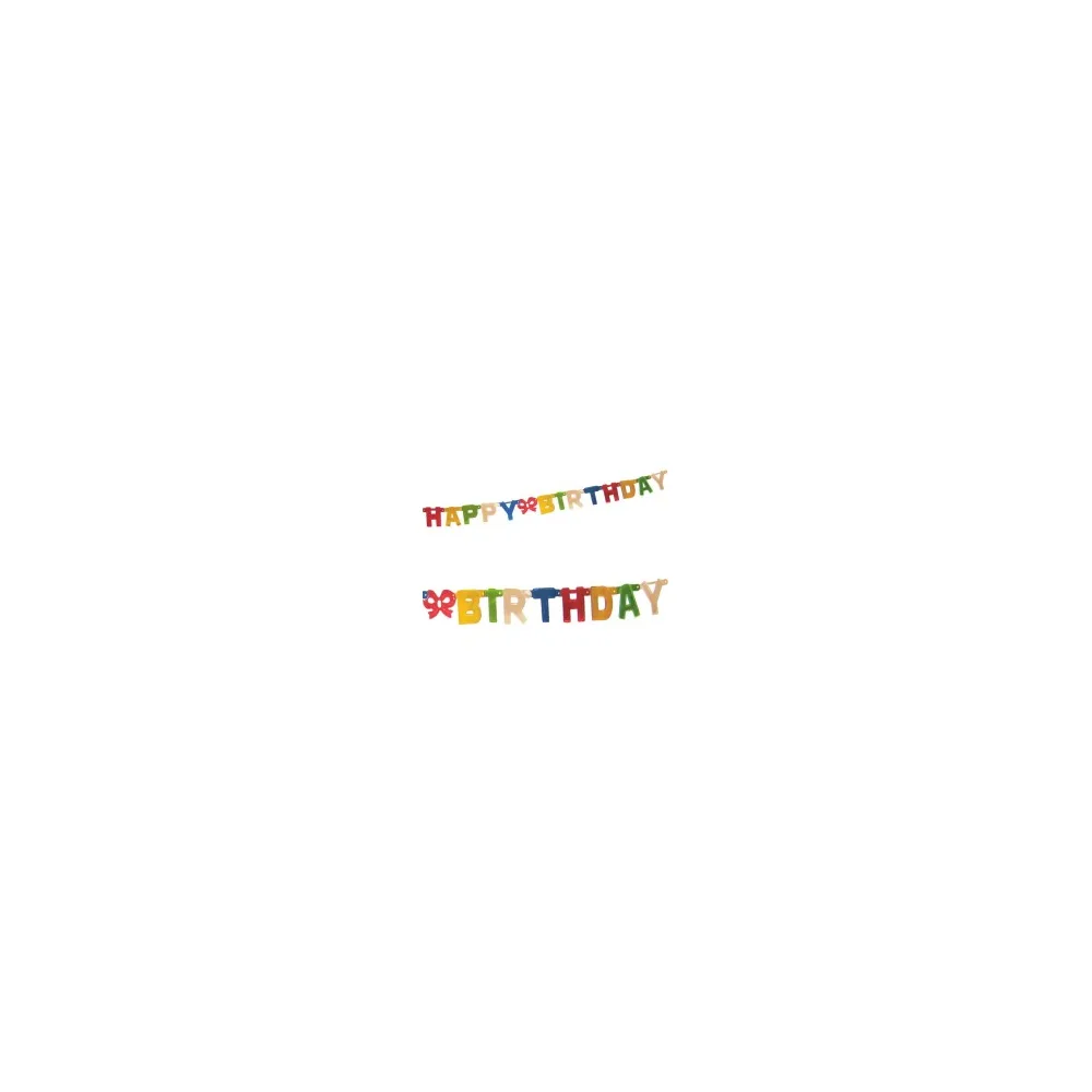 Girlande Geburtstag HAPPY BIRTHDAY bunt 1,5 m x 11 cm