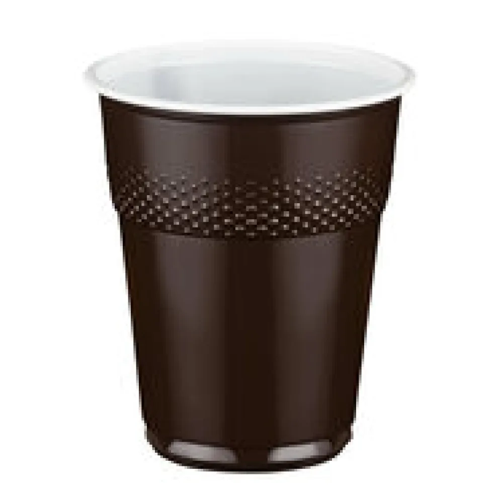 Automatenbecher braun-weiß 150 ml, O 70 mm PS, 100 Stk.