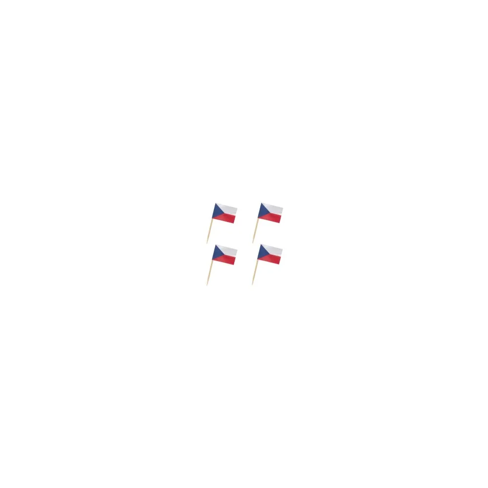 Flaggenpicker Fahnenpicker Deko-Picker Land 'Tschechien', 50 Stk.