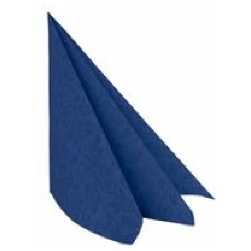 Servietten Airlaid 40x40cm, 1/4 -Falz, mit Rosenmuster, dunkelblau, 50 Stk. – Bild 3