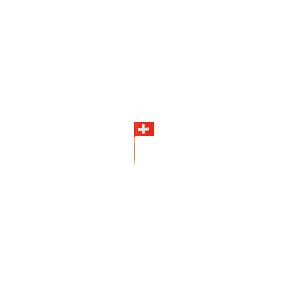 Flaggenpicker Fahnenpicker Deko-Picker Land 'Schweiz', 100 Stk.