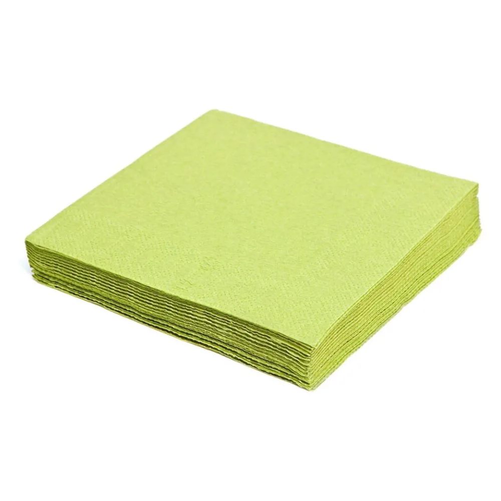 Servietten 24 x 24 cm 1/4 -Falz, 2-lagig gelbgrün, 250 Stk. – Bild 2