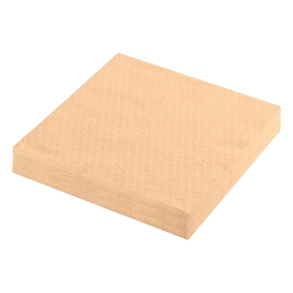 Servietten Prägeservietten 1-lagig, 33 x 33 cm, apricot, 100 Stk. – Bild 2