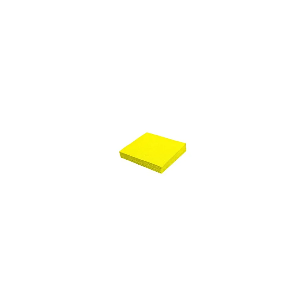 Servietten 33 x 33 cm 1/4 -Falz, 2-lagig gelb, 50 Stk.