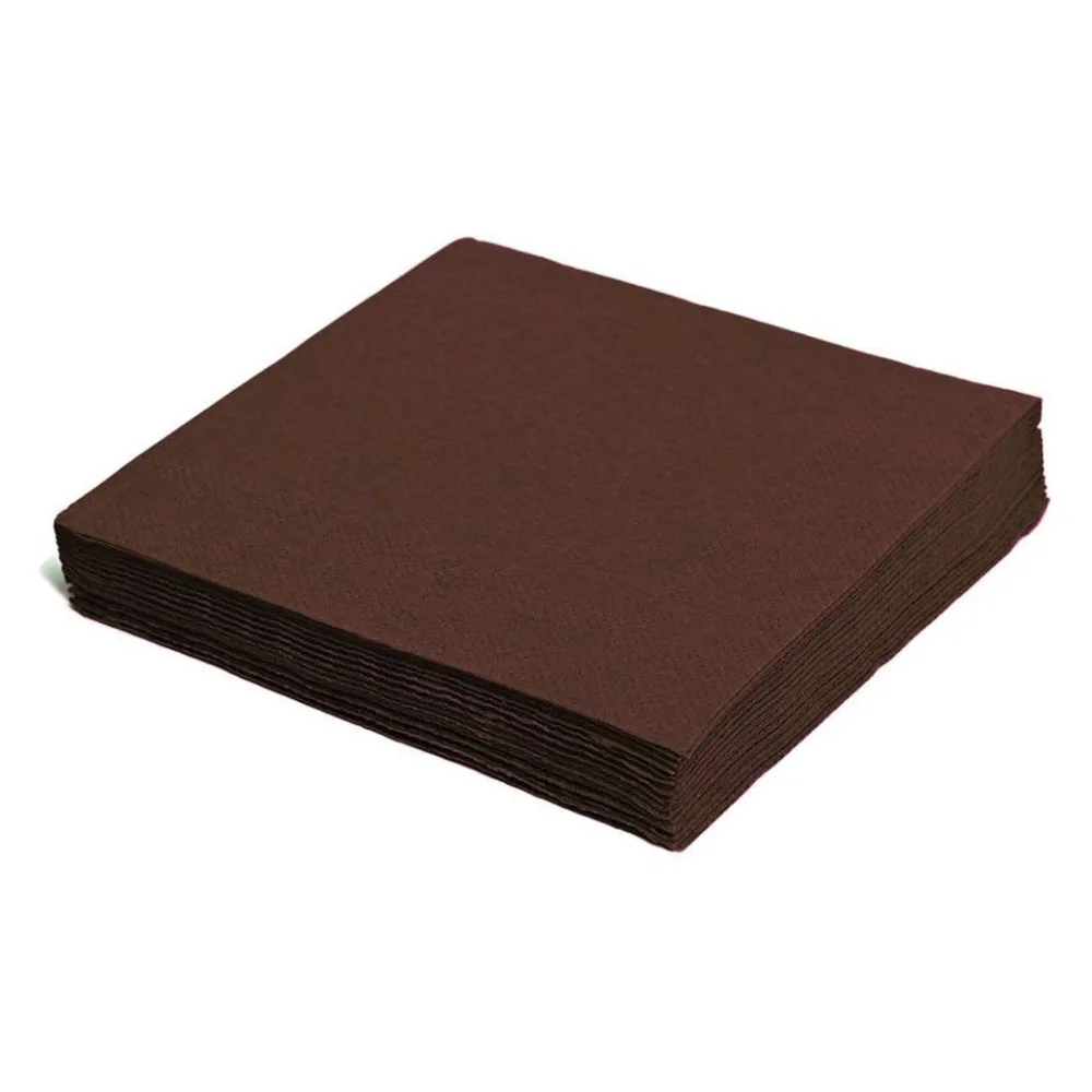 Servietten 33 x 33 cm 1/4 -Falz, 2-lagig braun, 50 Stk. – Bild 2