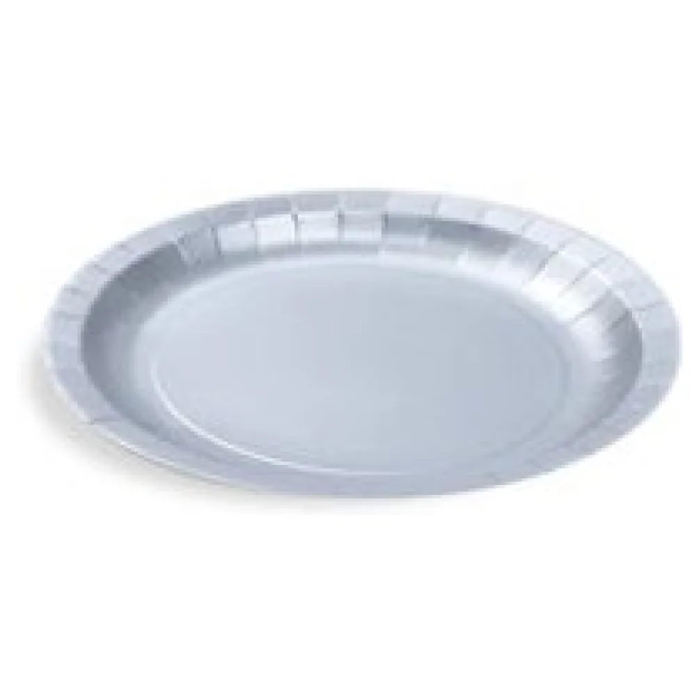 Pappteller Silber O23 cm - FSC Einwegteller für Party, Geburtstag, Hochzeit, 10 Stk. – Bild 3