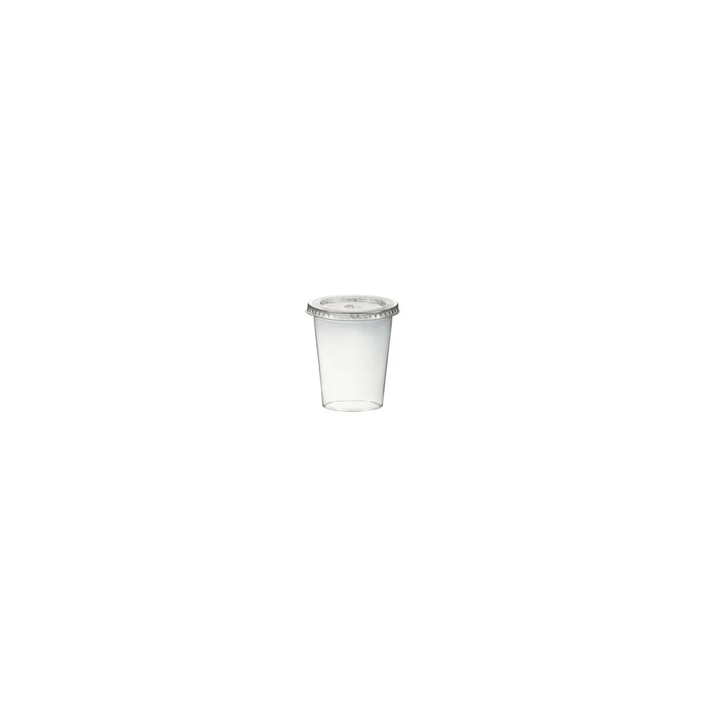 Smoothiebecher inkl. Deckel mit Schlitz 300 ml, O 95mm, PET, glasklar, 50 Stk.