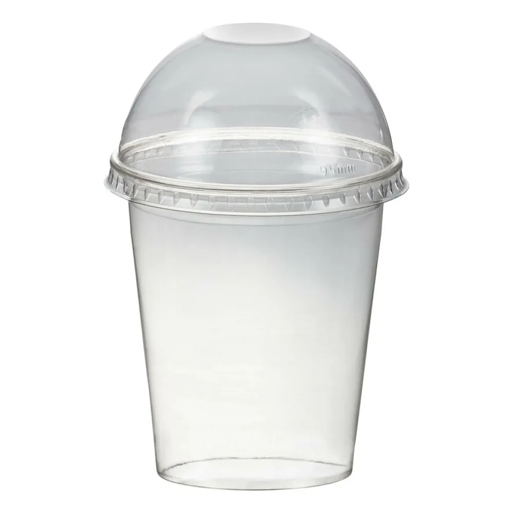 Smoothiebecher Dessertbecher + Domdeckel 300 ml O95mm, PET, glasklar, 50 Stk. – Bild 2