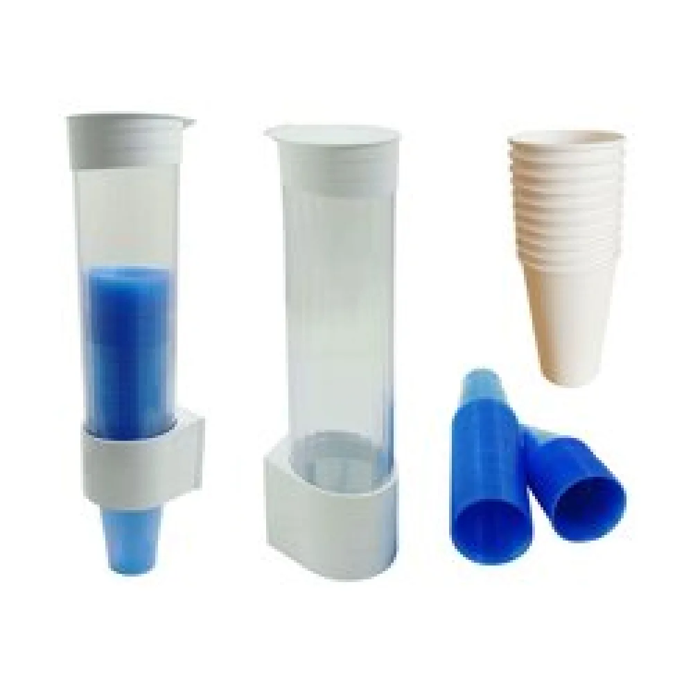 MultiCup Becherspender für Trinkbecher aus Pappe und Kunststoff mit O 70mm, weiß