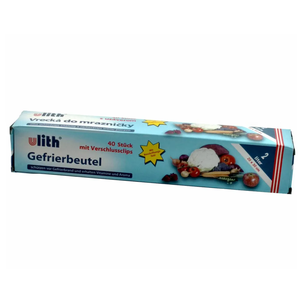 Gefrierbeutel mit Verschlussclips, 20 x 30 cm, 2 Liter, 40 Stk. – Bild 2