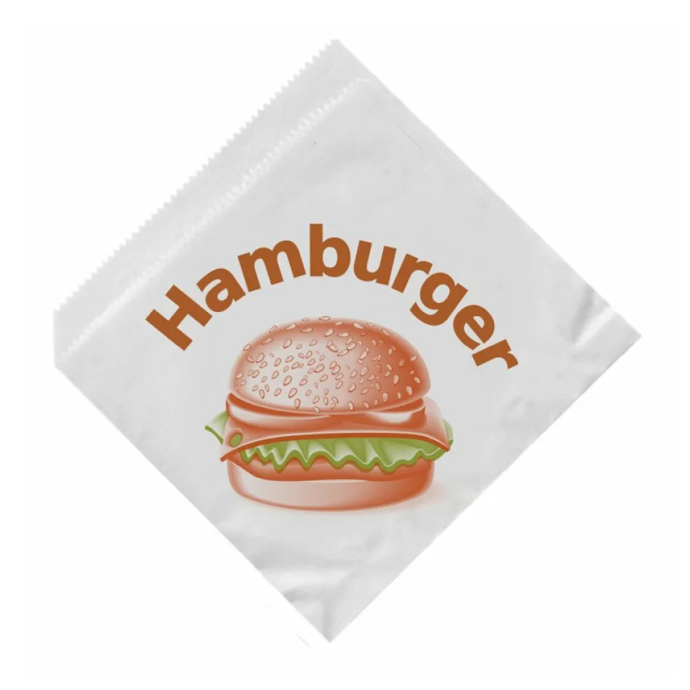 Hamburgerbeutel 16 x 16 cm, oben und 1x seitlich offen, 500 Stk. – Bild 2