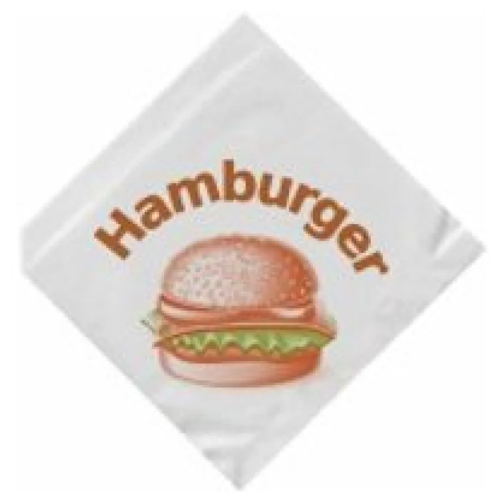 Hamburgerbeutel 16 x 16 cm, oben und 1x seitlich offen, 500 Stk. – Bild 3
