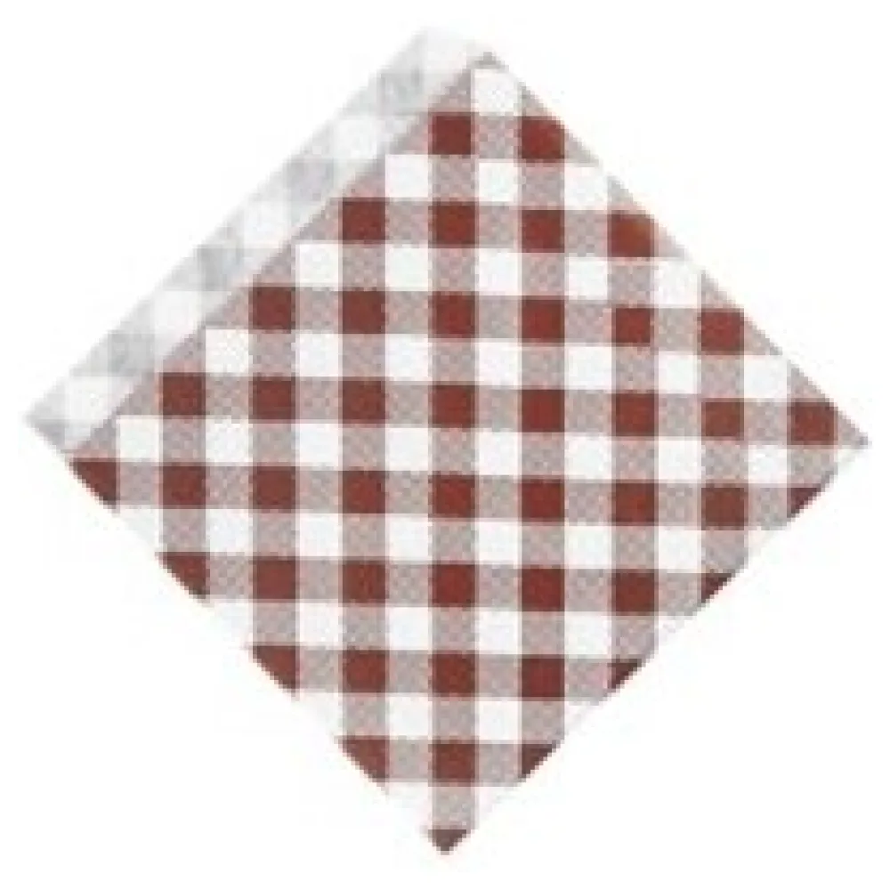 Hamburgerbeutel KARO 14 x 14 cm, oben und 1x seitlich offen, 500 Stk. – Bild 3