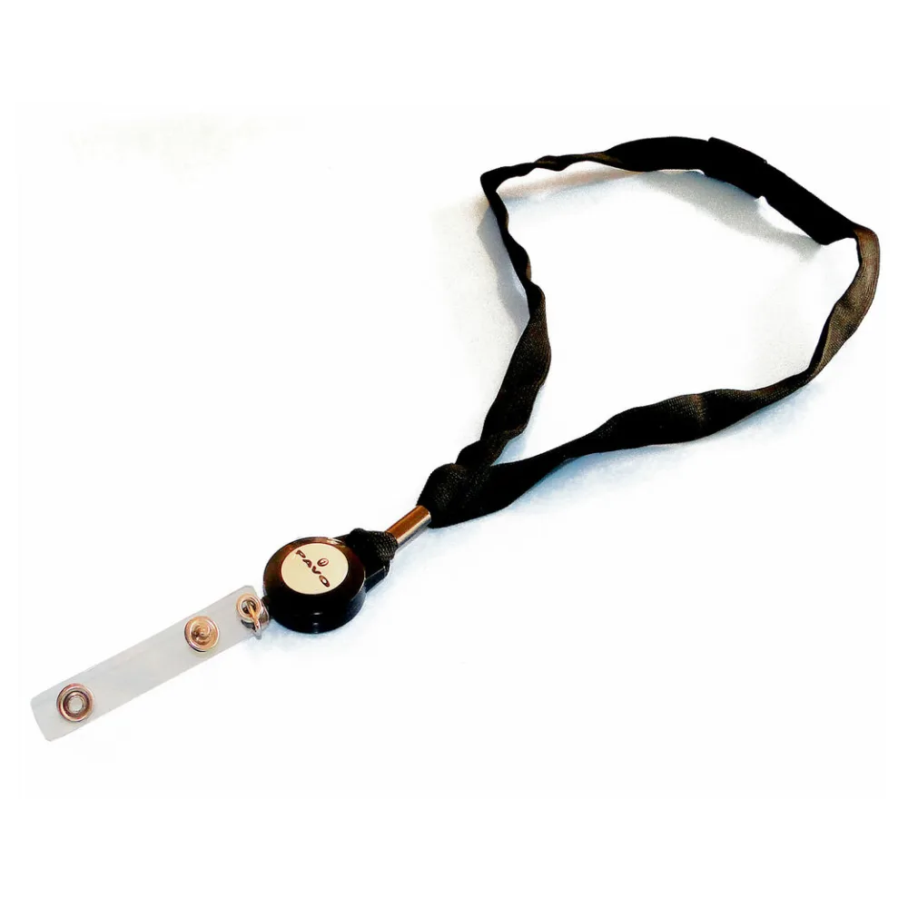 Ausweiskartenhalter Schlüsselband Textilband mit Jojo, schwarz, 35cm, 10 Stk. – Bild 2