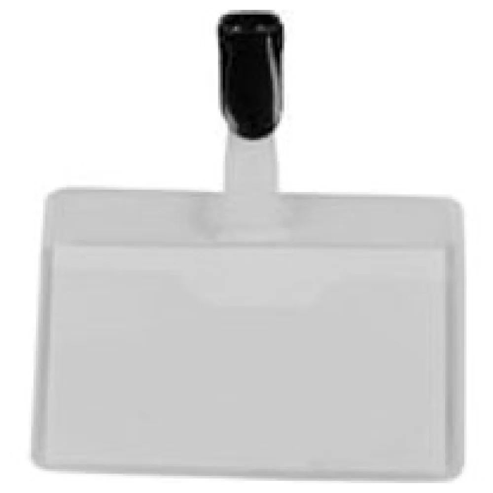 Namensschild PVC mit Clip Befestigung, 60x90/42x88mm, transparent, 25 Stk. – Bild 3