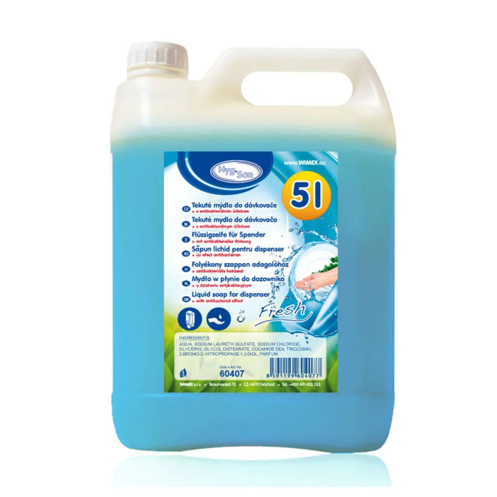 Flüssigseife für Spender, mit antibakterieller Wirkung, 5 Liter – Bild 2