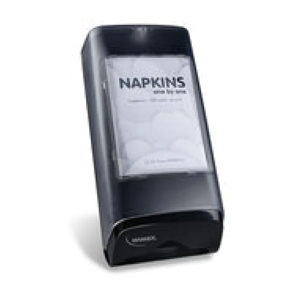NAPKINS Thekenspender für Spenderservietten modernes Design schwarz ABS Metall