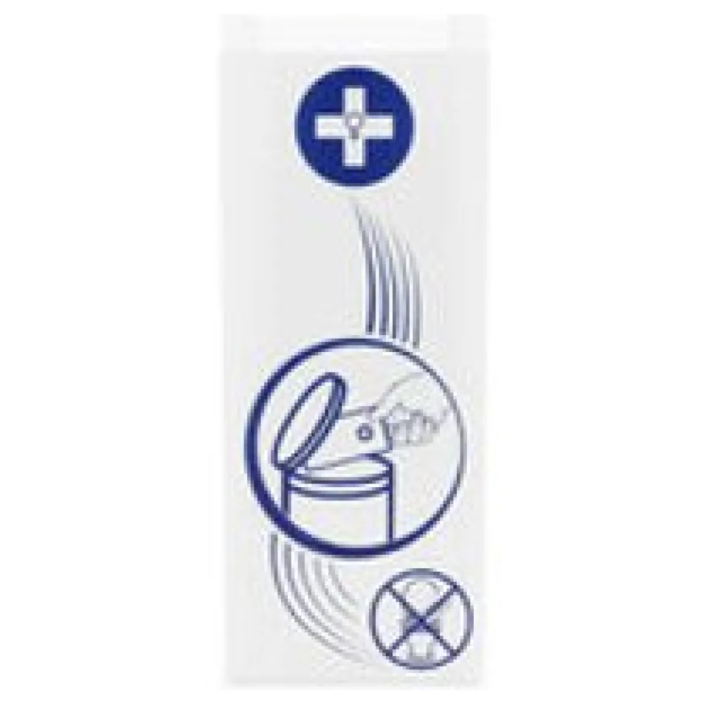 Hygienebeutel Damenhygiene Papierbeutel weiß mit Hinweisaufdruck, 100 Stk. – Bild 3