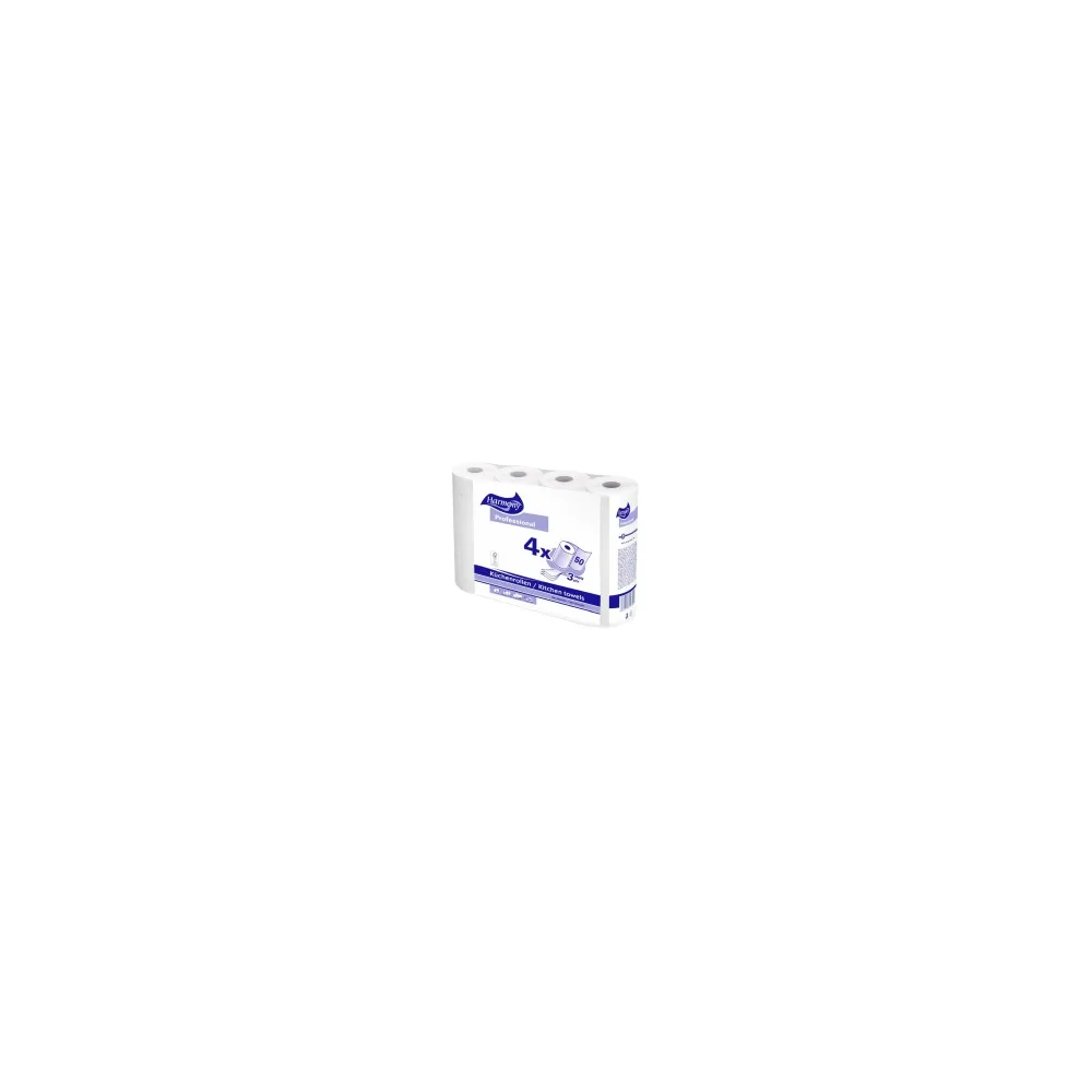 Küchenrollen Harmony Professional 3-lagig 50 Blatt FSCR-zertifiziert, 4 Stk.