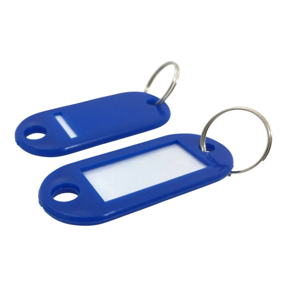 Schlüsselanhänger mit Schlüsselring und Einleger BLAU – Bild 2