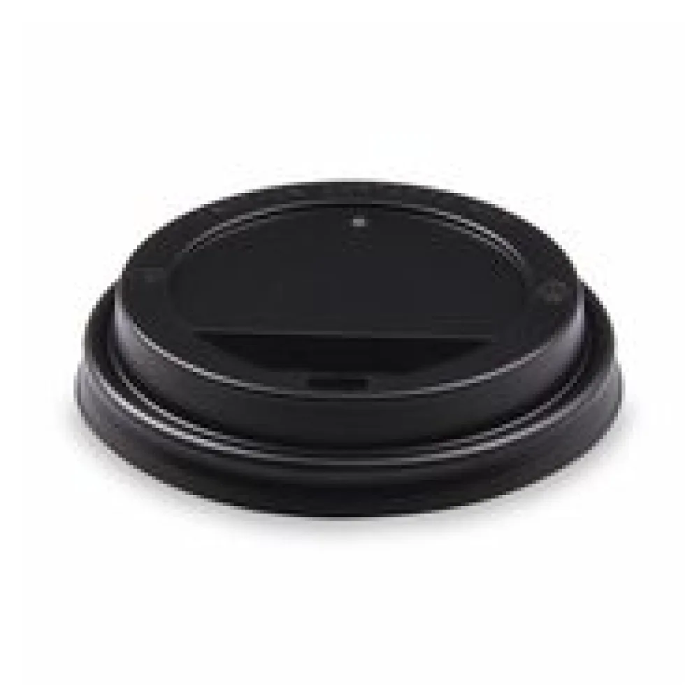 Domdeckel schwarz für Pappbecher und Mehrwegbecher mit O 90mm, 100 Stk.