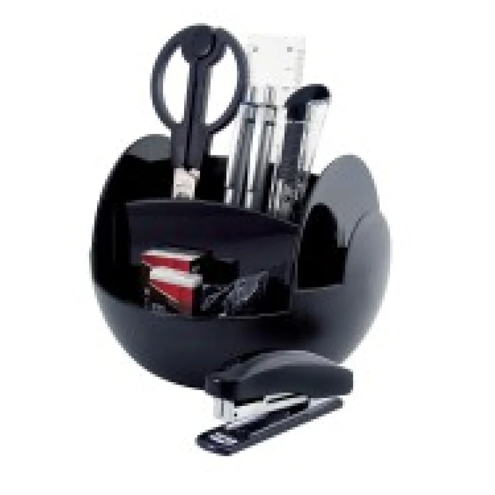 Premium rotierender Schreibtischorganizer,inkl. 9-teiligem Zubehör, schwarz