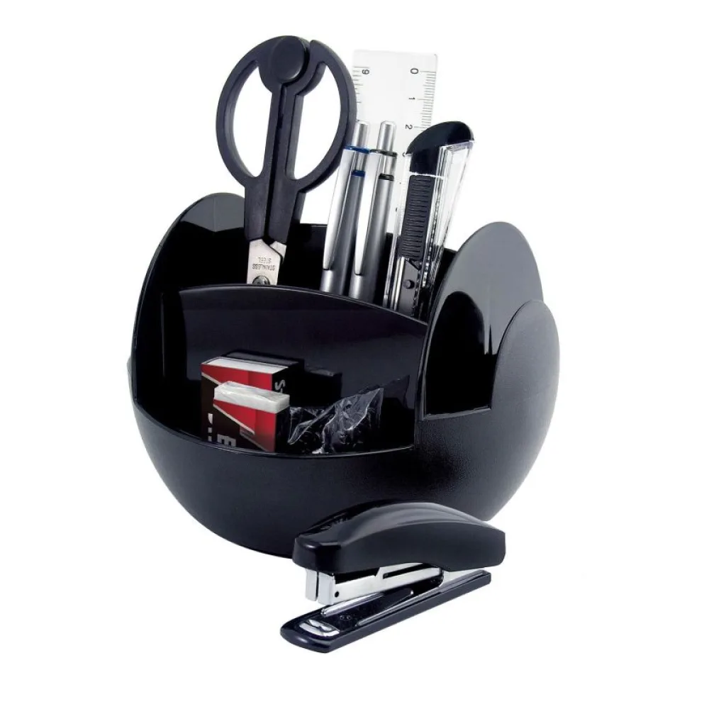 Premium rotierender Schreibtischorganizer,inkl. 9-teiligem Zubehör, schwarz – Bild 2
