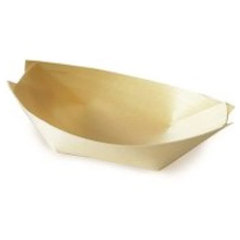 Fingerfood-Schale aus Holz schiffchenförmig 9 x 6 cm, 100 Stk. – Bild 3