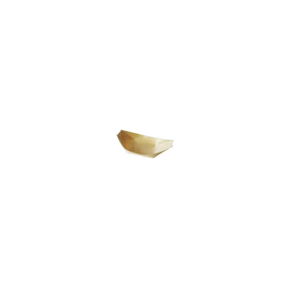 Fingerfood-Schale aus Holz schiffchenförmig 21,5 x 11 cm, 100 Stk.