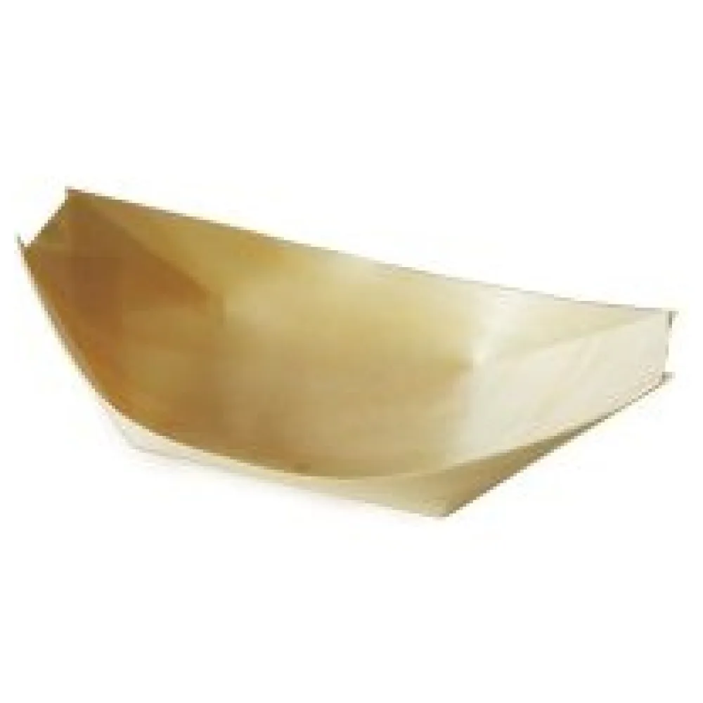 Fingerfood-Schale aus Holz schiffchenförmig 21,5 x 11 cm, 100 Stk. – Bild 3