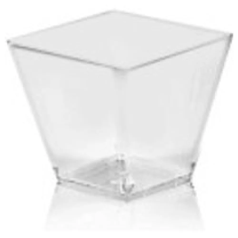 Fingerfood-Becher eckig klar 60 ml PS 5,0 x 5,0 x 4,5 cm, 50 Stk. – Bild 3