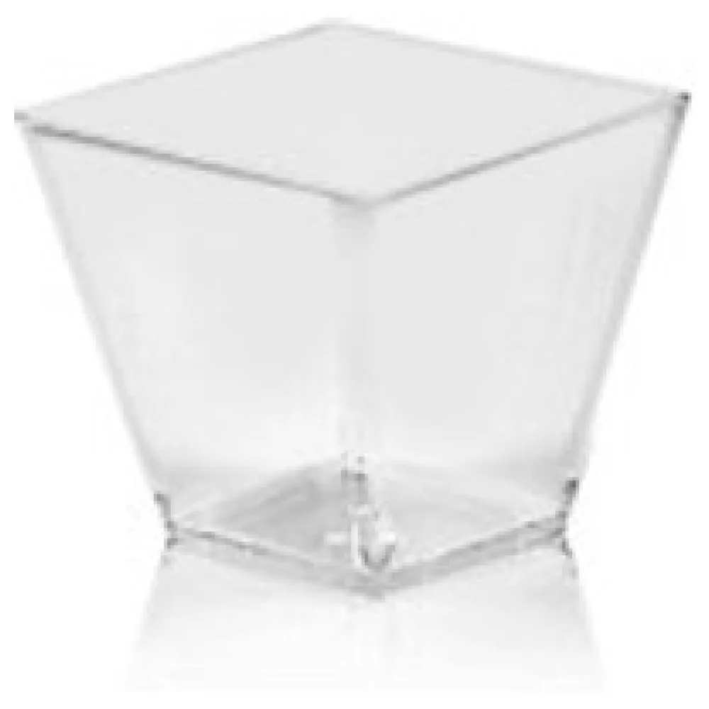 Fingerfood-Becher eckig klar 100 ml PS 5,9 x 5,9 x 5,4cm, 50 Stk. – Bild 3