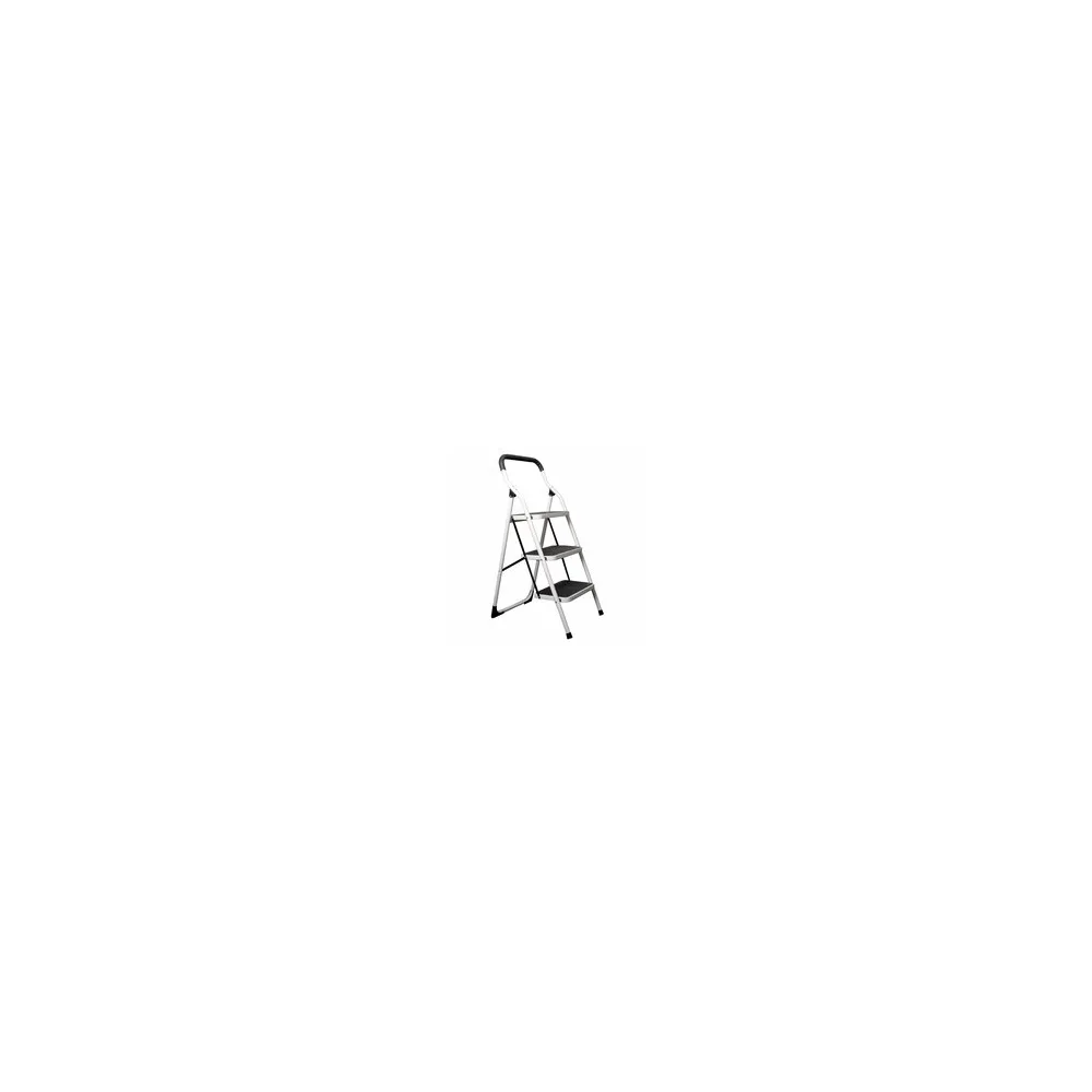 Premium 3-Stufen Haushaltsleiter Stehleiter Klappleiter 113cm aus Stahl