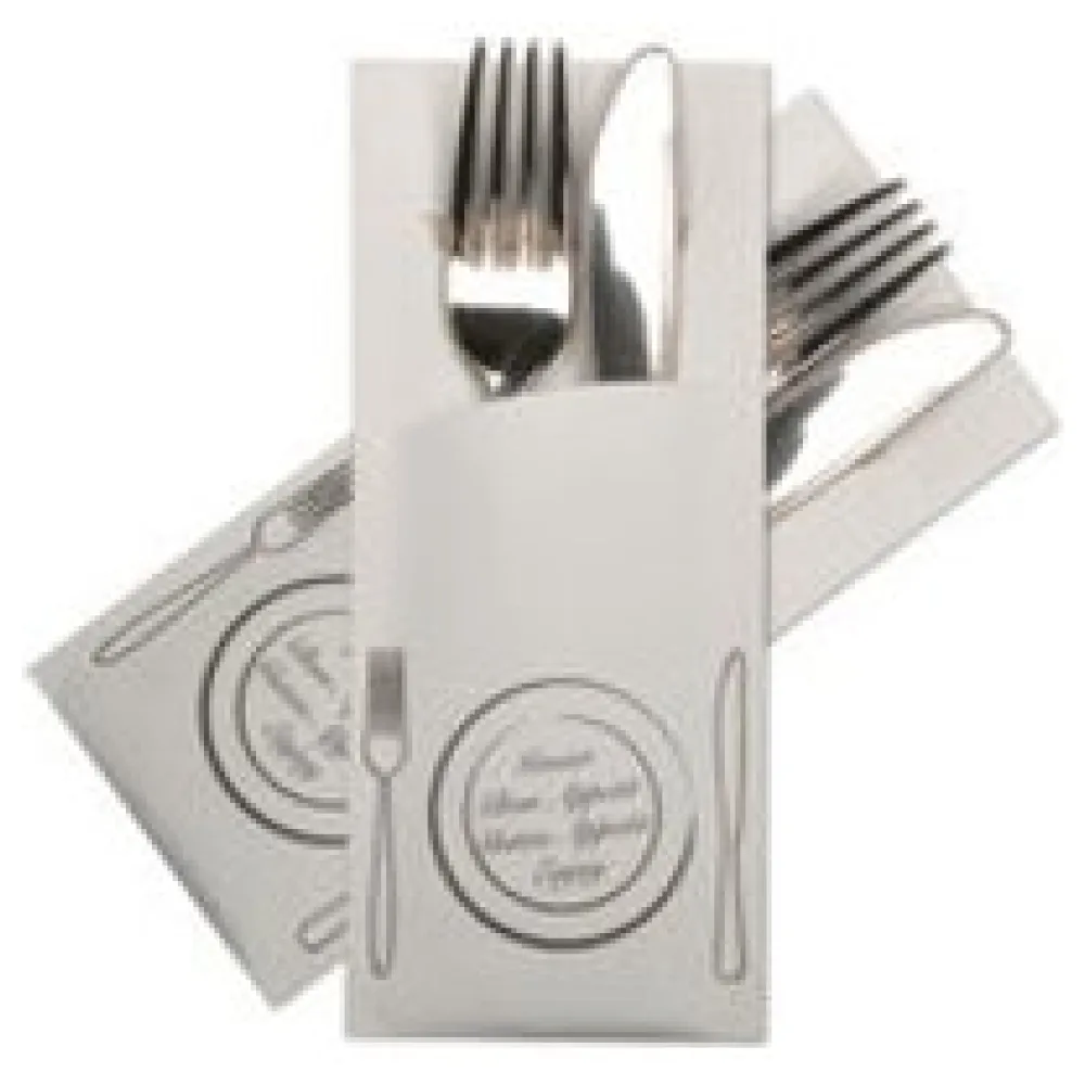 Pochetto-Eco Bestecktaschen 200x85mm Aufdruck "Guten Appetit" , 520 Stk. – Bild 3