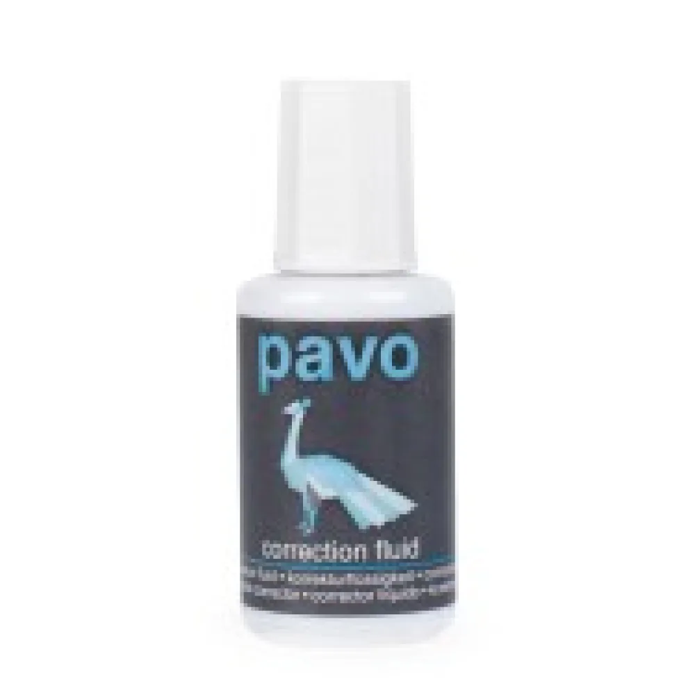 PAVO Korrekturflüssigkeit mit Pinsel schnelltrocknend 20 ml