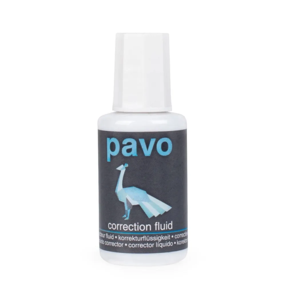 PAVO Korrekturflüssigkeit mit Pinsel schnelltrocknend 20 ml – Bild 2