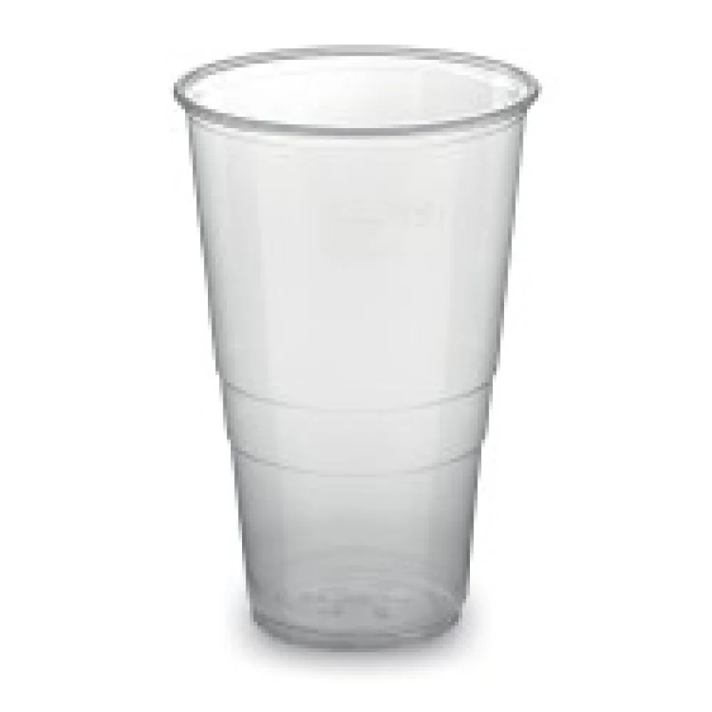 Trinkbecher transparent klar mit Eichstrich Pint 0,5 l, 500 ml, PP, 10 Stk.