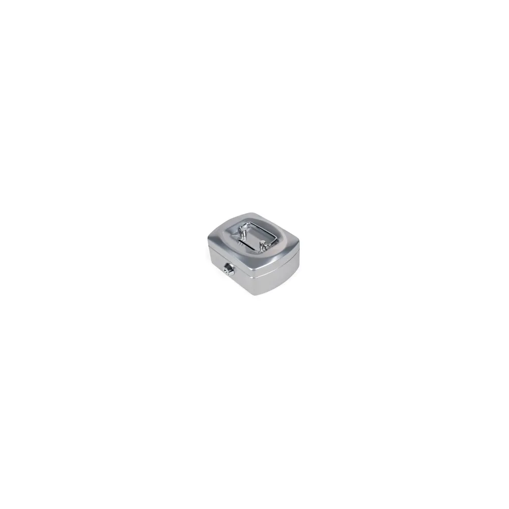 Geldkassette Spardose mit Sparschlitz mit entnehmbaren Münzfach 125 mm, silber