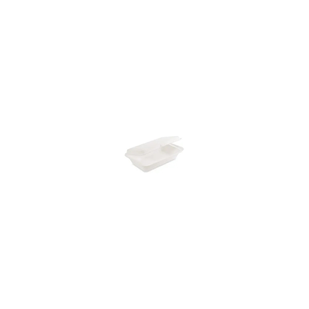 Bio Menüboxen Lunch-Boxen Sandwichbox Zuckerrohr kompostierbar 250x162x63mm, 50 Stk.