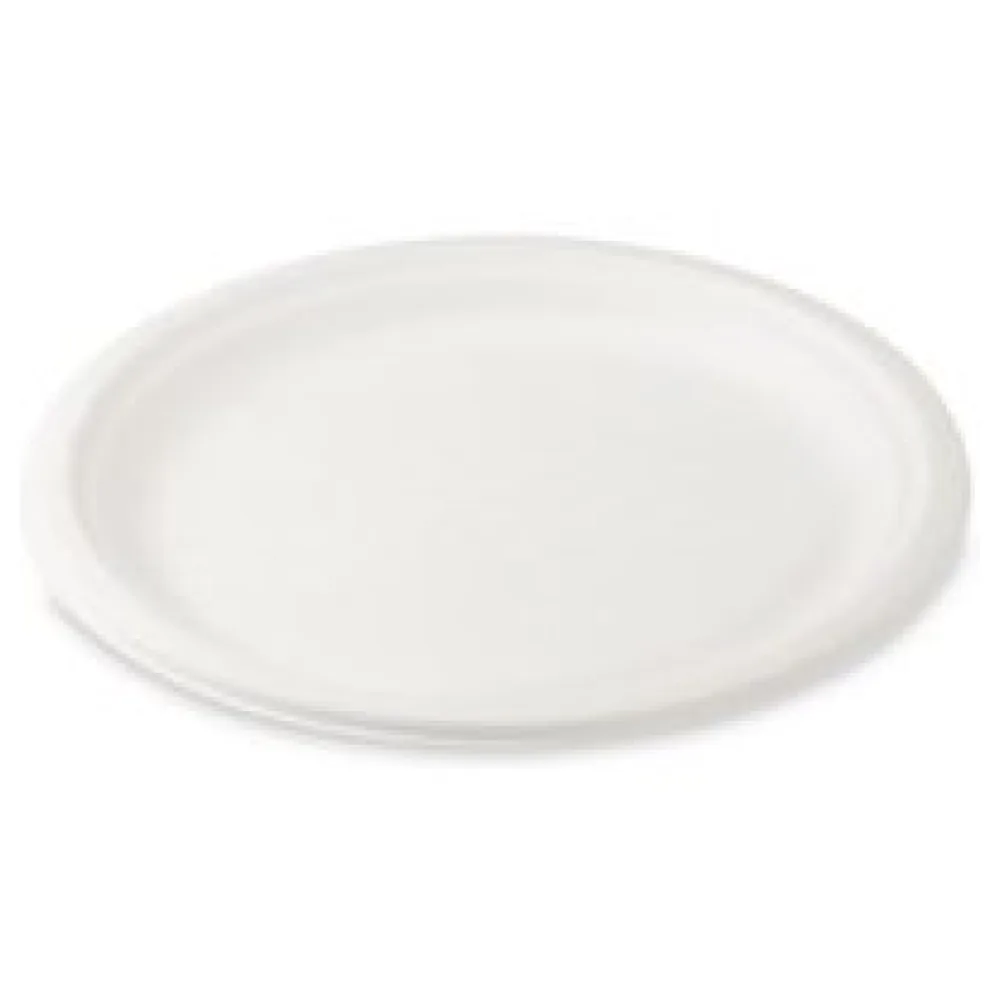 Bio Grillteller Fleischteller rund aus Zuckerrohr Bagasse O 26 cm, 50 Stk. – Bild 3