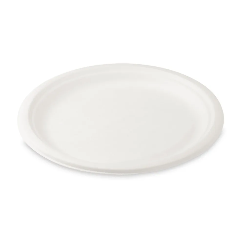 Bio Grillteller Fleischteller rund aus Zuckerrohr Bagasse O 26 cm, 50 Stk. – Bild 2
