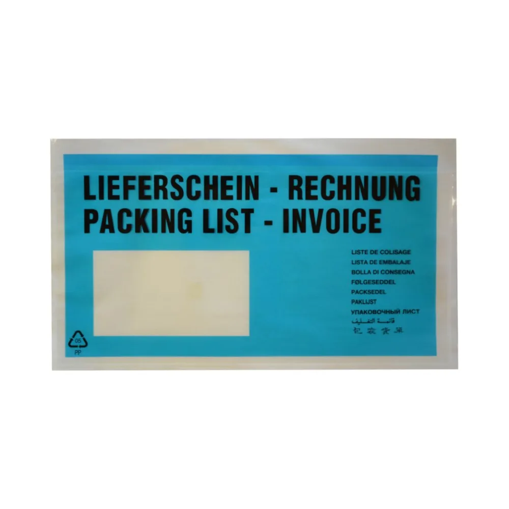 Dokumententaschen *Lieferschein/Rechnung* DIN Lang 235x130mm türkis, 1000 Stk. – Bild 2