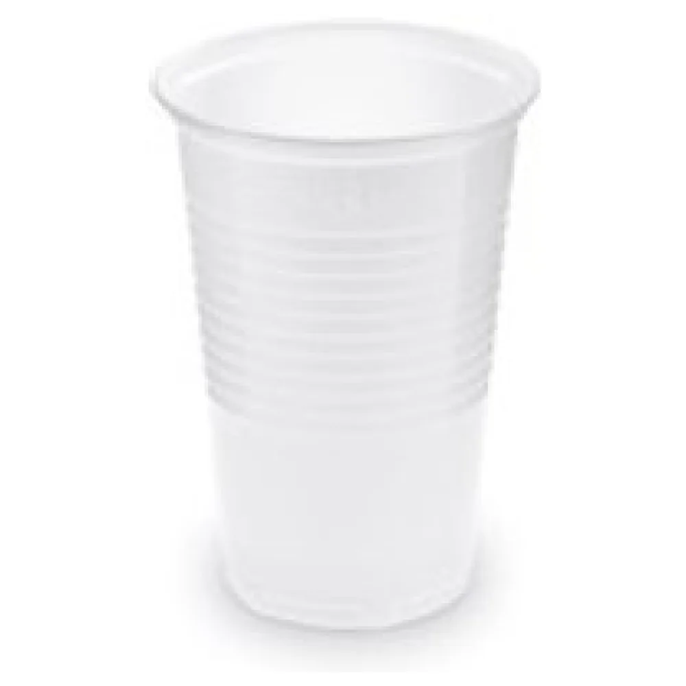 Trinkbecher weiß 200 ml Eichstrich bei 0,2 L, PP, O 70 mm, 15 Stk. – Bild 3